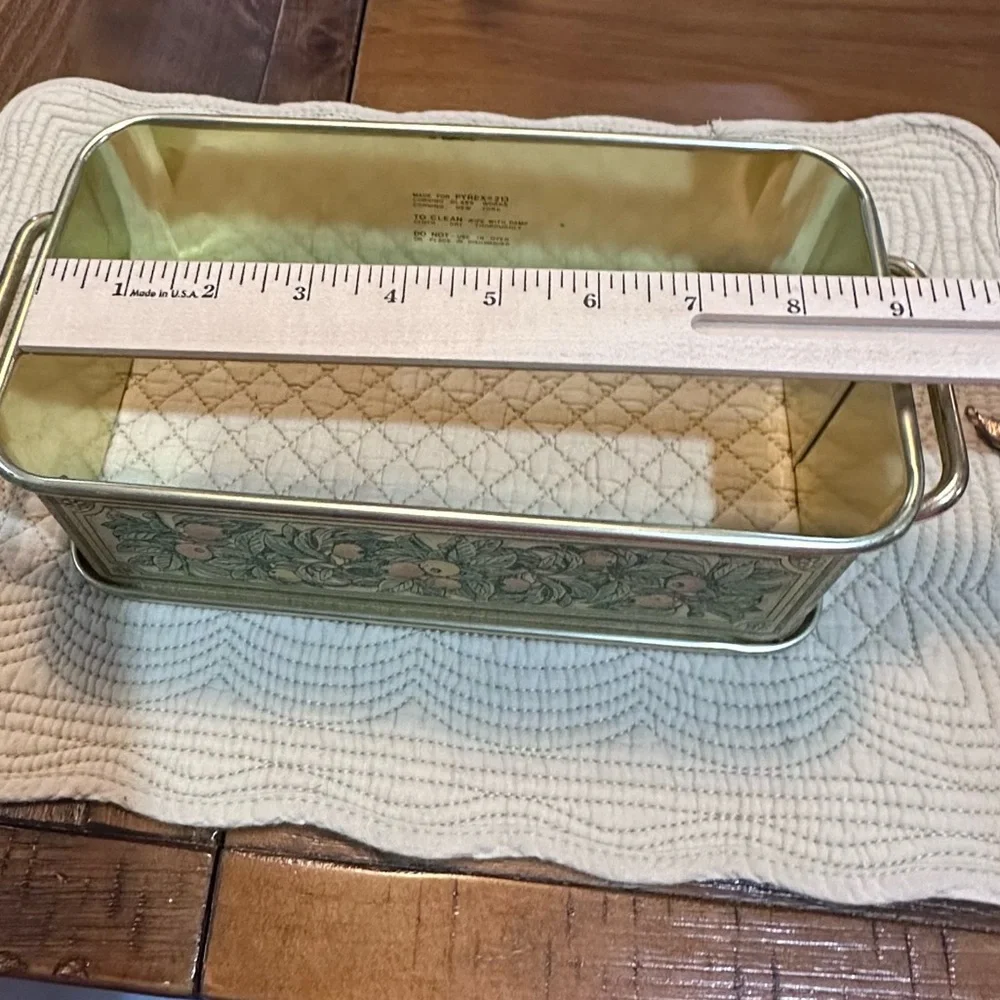 Vintage Metal Fruit Design Tray with‎ Handles 7.5 Inch Length